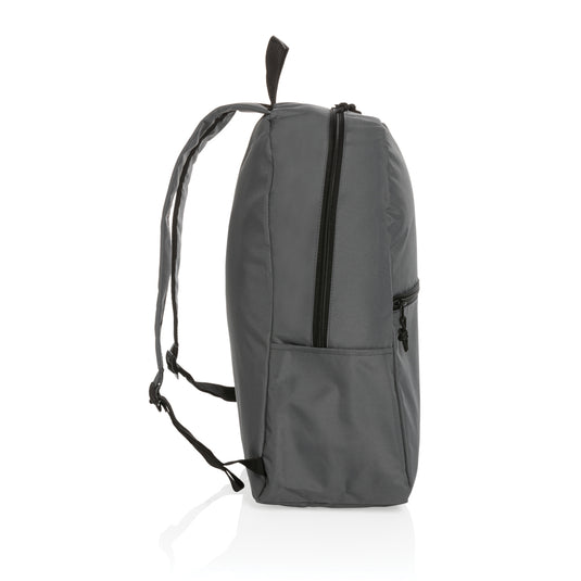 Lightweight Impact AWARE™ RPET backpack from XD Collection, featuring multiple compartments and adjustable straps.