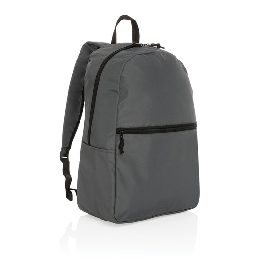 Lightweight Impact AWARE™ RPET backpack from XD Collection with multiple compartments and adjustable straps, designed for travel and daily use.
