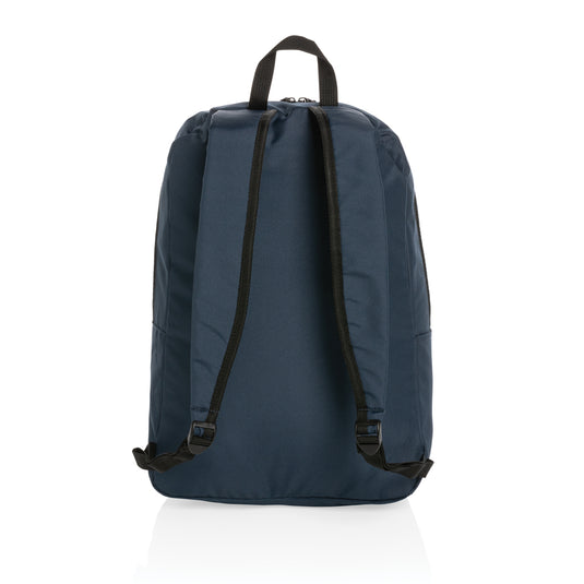 Lightweight Impact AWARE™ RPET backpack from XD Collection with multiple compartments and adjustable straps, designed for travel and everyday use.
