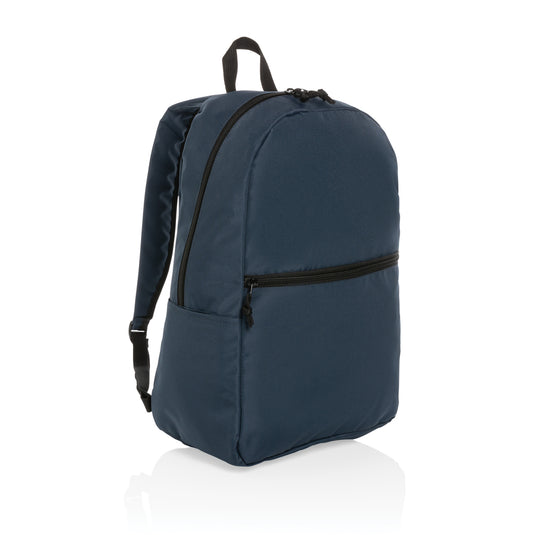 Lightweight Impact AWARE™ RPET backpack from XD Collection with adjustable straps and multiple compartments for travel and daily use.