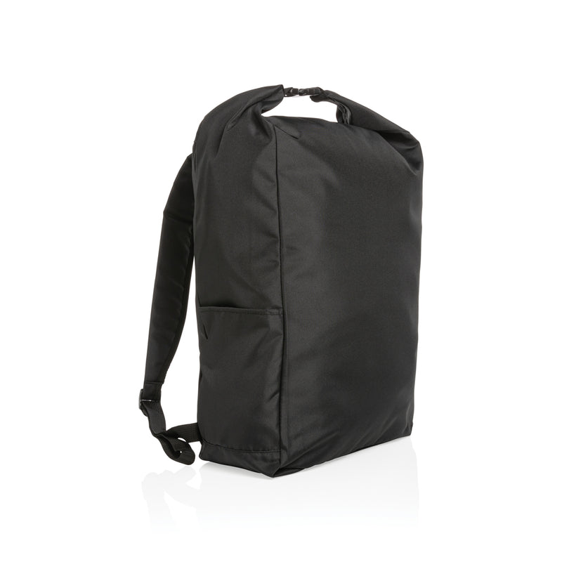 Load image into Gallery viewer, Lightweight Impact AWARE™ RPET rolltop backpack by XD Collection, showing the bag's durable design and rolltop closure.
