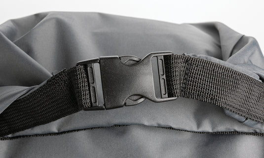 Lightweight Impact AWARE™ RPET rolltop backpack by XD Collection, showing durable design with adjustable straps and spacious interior.
