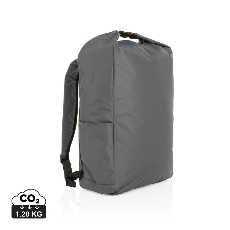 Load image into Gallery viewer, Lightweight RPET rolltop backpack from XD Collection, Impact AWARE™ bag with durable design for travel and everyday use.
