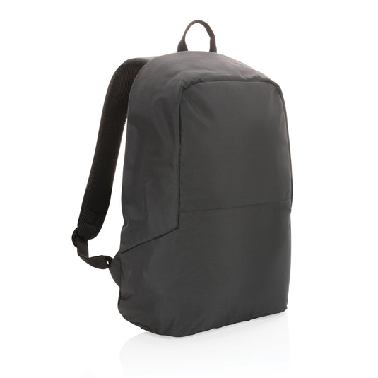 XD Collection Impact AWARE™ RPET anti-theft backpack with multiple compartments and padded straps, ideal for travel and daily use.