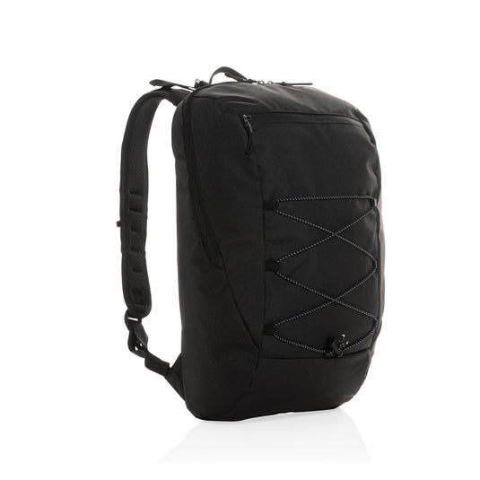 Impact AWARE™ hiking backpack 18L by XD Collection shown in a rugged outdoor setting with adjustable straps and multiple compartments.