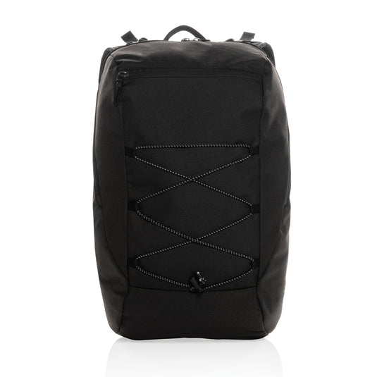 Impact AWARE™ 18L hiking backpack by XD Collection, shown with adjustable straps and multiple compartments for outdoor travel.