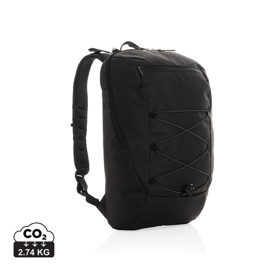 Impact AWARE™ hiking backpack 18L by XD Collection, showing the black outdoor bag with adjustable straps and multiple compartments.