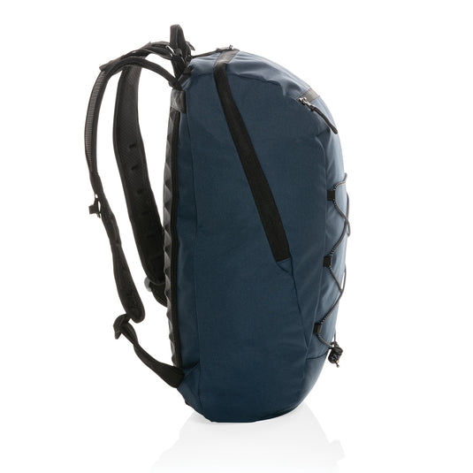 Impact AWARE™ 18L hiking backpack by XD Collection featuring adjustable straps and multiple compartments for outdoor adventures.