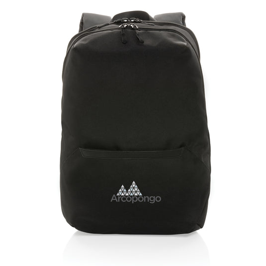 XD Xclusive Impact AWARE™ 1200D 15.6-inch modern laptop backpack with multiple compartments and padded shoulder straps.