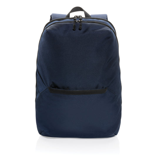XD Xclusive Impact AWARE™ 1200D 15.6-inch modern laptop backpack with multiple compartments and padded straps for comfort.