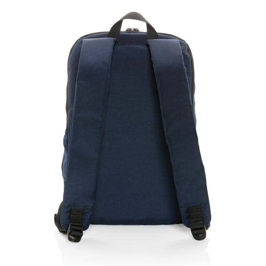 XD Xclusive Impact AWARE™ 1200D 15.6-inch modern laptop backpack with multiple compartments and padded straps for travel and commuting.