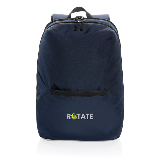 XD Xclusive Impact AWARE™ 1200D 15.6-inch modern laptop backpack, black with padded compartments and ergonomic straps.