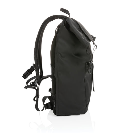 XD Collection Impact AWARE™ RPET water-resistant backpack with 15.6-inch laptop compartment, durable bags and travel gear