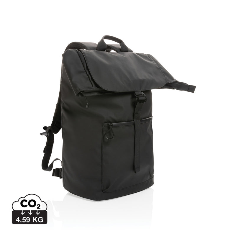 Load image into Gallery viewer, XD Collection Impact AWARE™ RPET water-resistant 15.6-inch laptop backpack with multiple compartments and padded straps.
