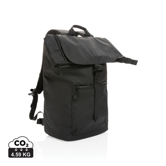 XD Collection Impact AWARE™ RPET water-resistant 15.6-inch laptop backpack with multiple compartments and padded straps.