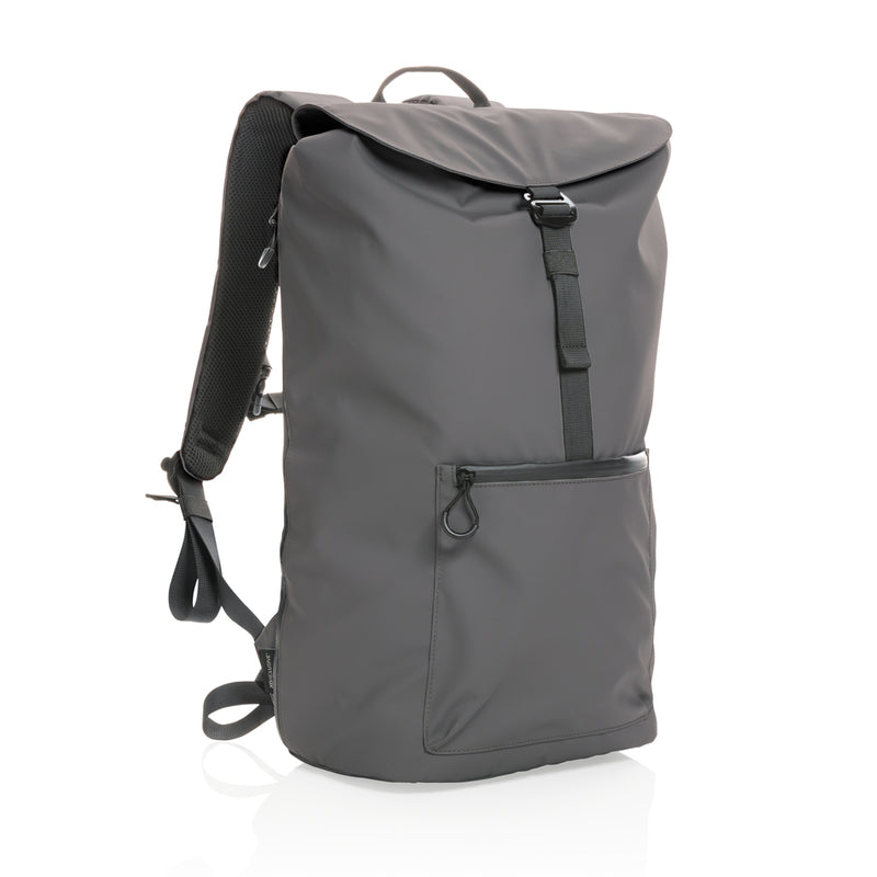 Load image into Gallery viewer, XD Collection Impact AWARE™ RPET water-resistant 15.6-inch laptop backpack with multiple compartments and padded shoulder straps.
