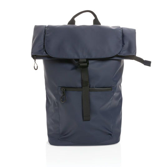 XD Collection Impact AWARE™ RPET water-resistant 15.6-inch laptop backpack with multiple compartments and padded straps.