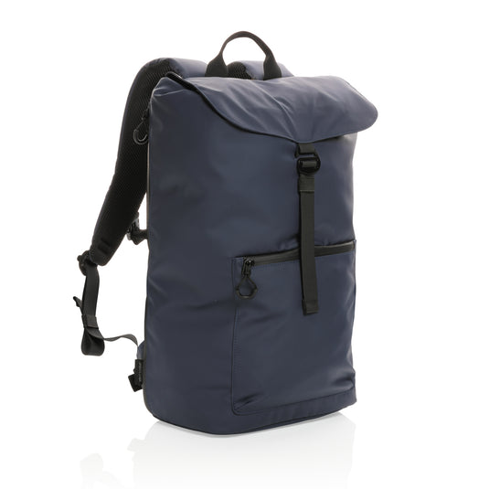 XD Collection Impact AWARE™ RPET water-resistant laptop backpack with 15.6-inch compartment and multiple pockets.