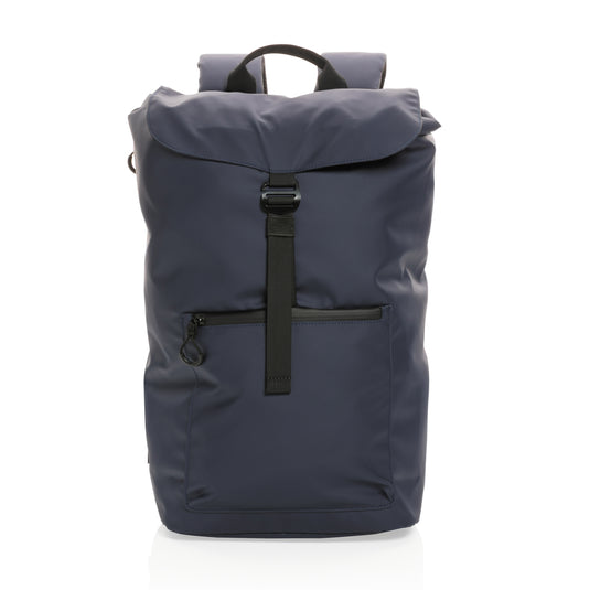 XD Collection Impact AWARE™ RPET water-resistant 15.6-inch laptop backpack with multiple compartments and padded shoulder straps.