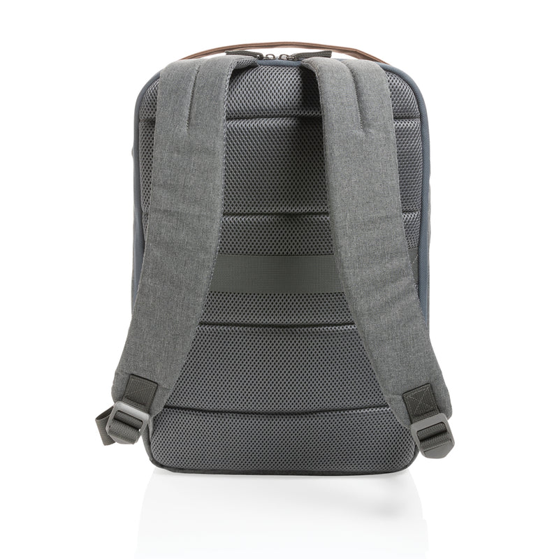 Load image into Gallery viewer, XD Xclusive Impact AWARE™ 300D two-tone deluxe 15.6-inch laptop backpack with multiple compartments and padded shoulder straps.
