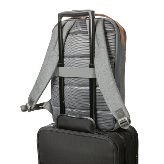 XD Xclusive Impact AWARE™ 300D two-tone deluxe 15.6-inch laptop backpack with multiple compartments and padded shoulder straps.