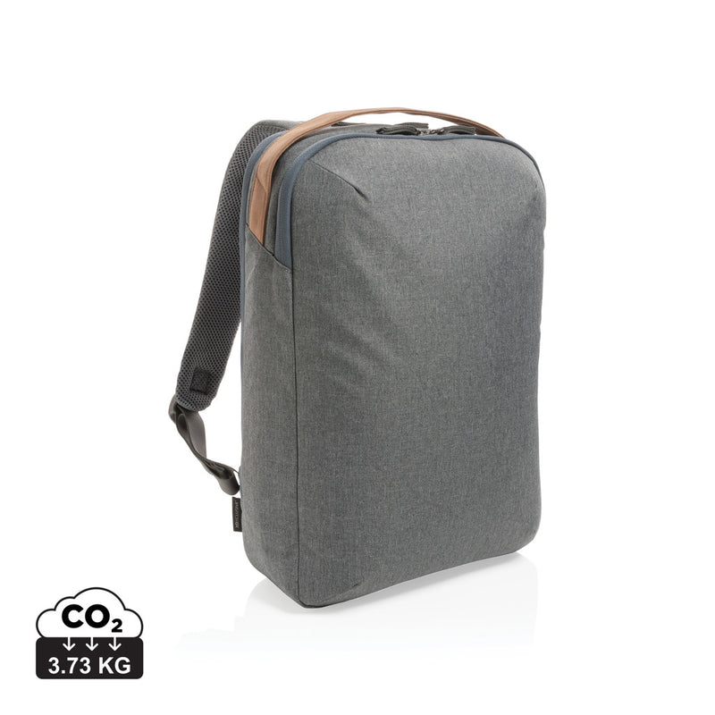 Load image into Gallery viewer, XD Xclusive Impact AWARE™ 300D two-tone deluxe 15.6-inch laptop backpack with padded straps and spacious compartments.
