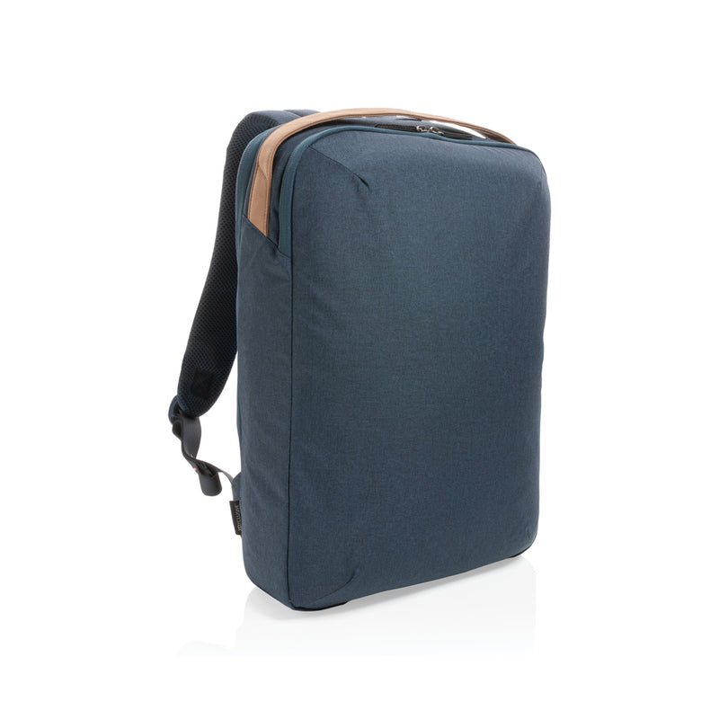 Load image into Gallery viewer, XD Xclusive Impact AWARE™ 300D two-tone deluxe 15.6-inch laptop backpack with multiple compartments and padded straps.
