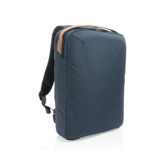 XD Xclusive Impact AWARE™ 300D two-tone deluxe 15.6-inch laptop backpack with multiple compartments and padded straps.