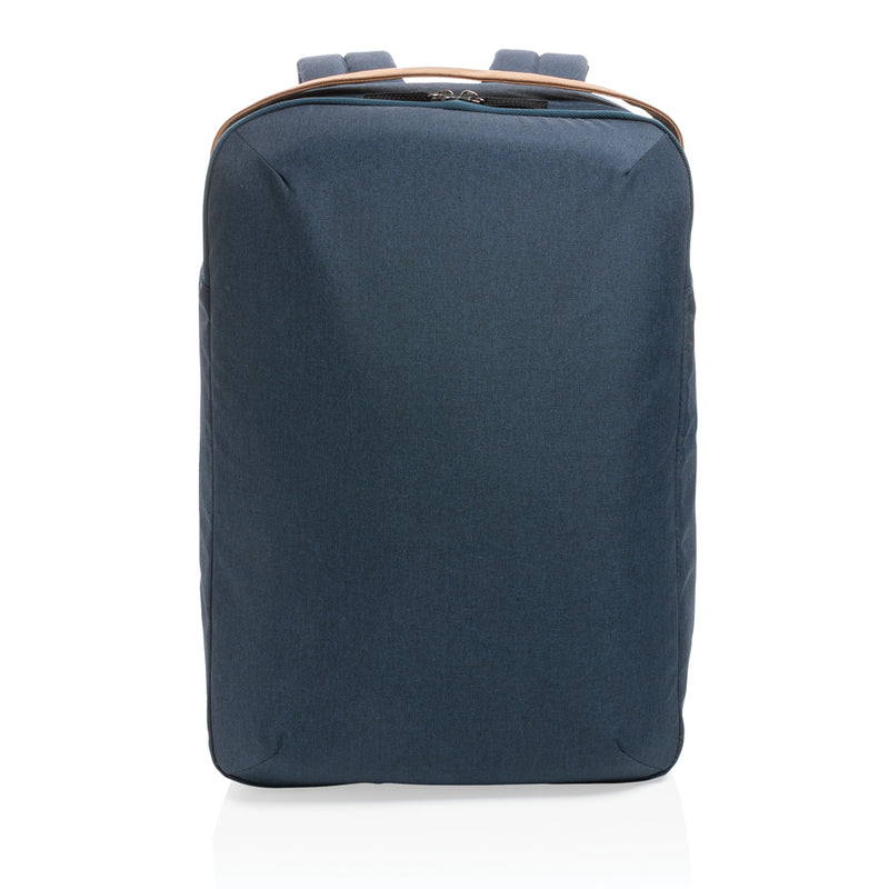 Load image into Gallery viewer, XD Xclusive Impact AWARE™ 300D two-tone deluxe 15.6-inch laptop backpack with multiple compartments and padded straps.
