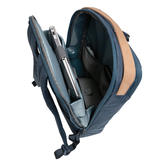XD Xclusive Impact AWARE™ 300D two-tone deluxe 15.6-inch laptop backpack with multiple compartments and padded shoulder straps.