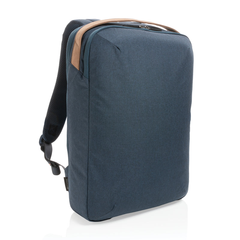 Load image into Gallery viewer, XD Xclusive Impact AWARE™ 300D two-tone deluxe 15.6-inch laptop backpack with multiple compartments and padded straps.
