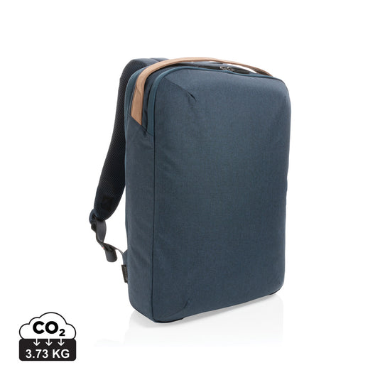 XD Xclusive Impact AWARE™ 300D two-tone 15.6-inch laptop backpack with multiple compartments and padded shoulder straps.