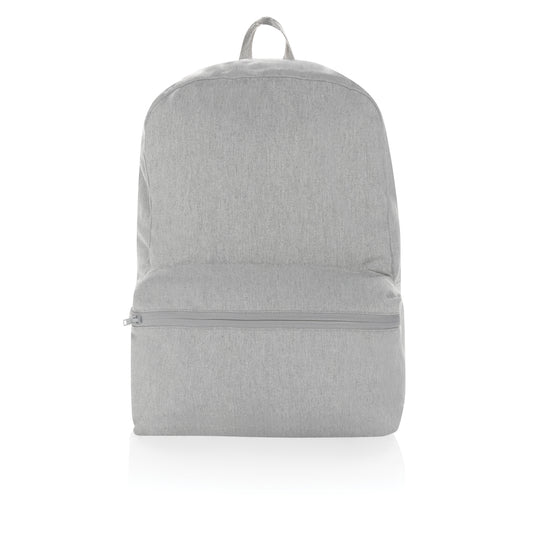 Undyed Impact Aware™ 285 gsm rcanvas backpack from XD Collection, showing its spacious design and durable fabric.