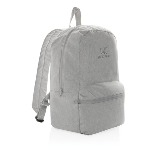 Undyed Impact Aware™ 285 gsm rcanvas backpack from XD Collection, featuring a durable, natural-colored Bag & Travel design.