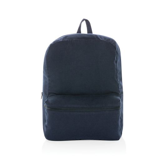 Undyed Impact Aware™ 285 gsm rcanvas backpack by XD Collection with adjustable straps and spacious main compartment.