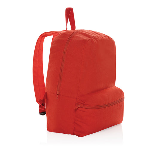 Impact Aware™ 285 gsm rcanvas backpack from XD Collection featuring sturdy straps and spacious main compartment.