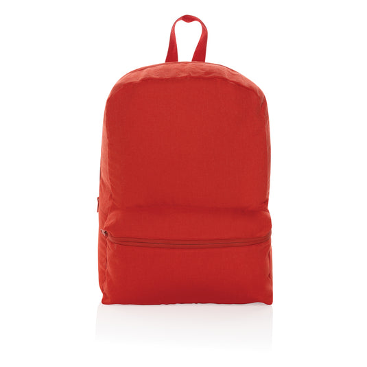 Impact Aware™ 285 gsm rcanvas backpack from XD Collection, showing durable, eco-friendly bag with adjustable straps and multiple compartments.