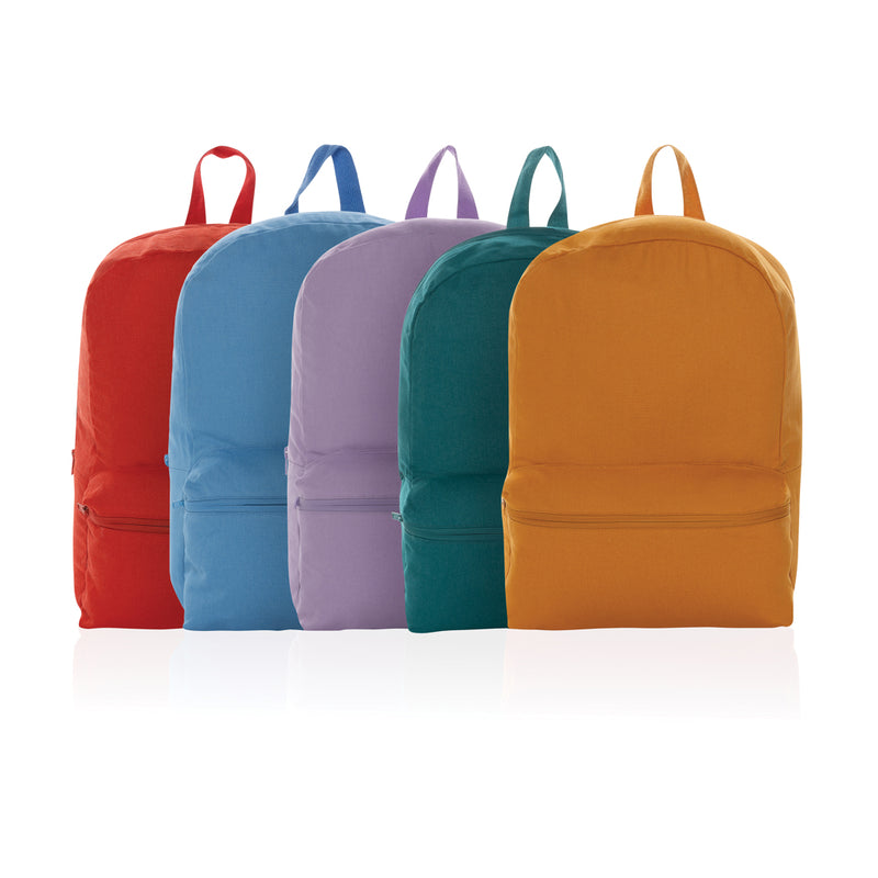 Load image into Gallery viewer, Impact Aware™ 285 gsm rcanvas backpack from XD Collection with adjustable straps and multiple compartments, designed for travel and daily use.
