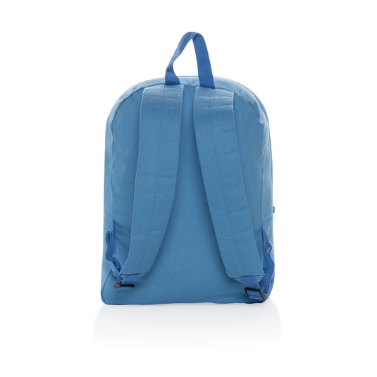 Impact Aware™ 285 gsm rcanvas backpack from XD Collection, showing durable grey bag with adjustable straps and multiple compartments.