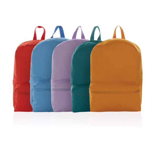 Impact Aware™ 285 gsm rcanvas backpack by XD Collection, durable bag with adjustable straps and multiple compartments.