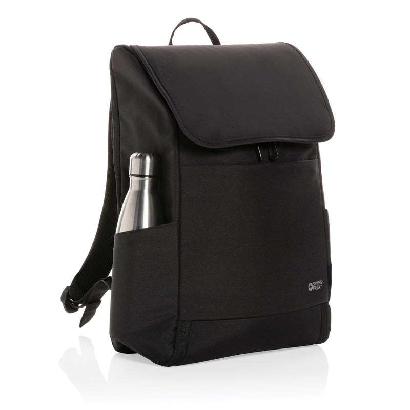 Load image into Gallery viewer, Swiss Peak Fern AWARE™ RPET all over zipper 15.6" backpack - Custom Wood Designs
