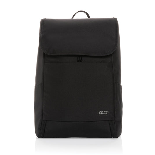 Swiss Peak Fern AWARE™ RPET all over zipper 15.6" backpack - Custom Wood Designs