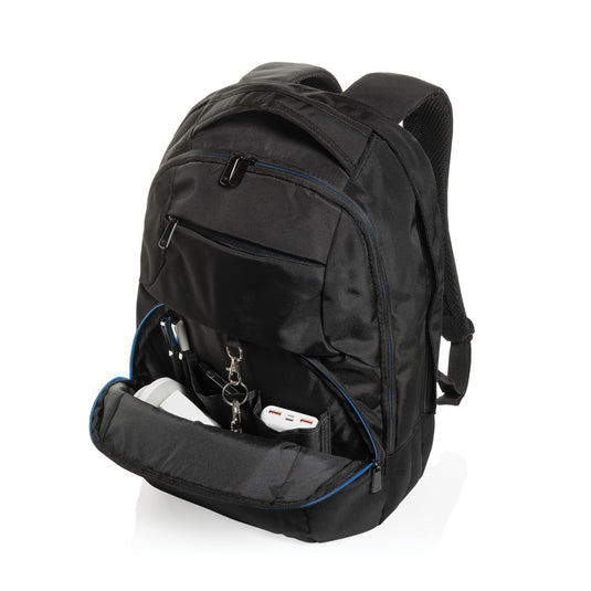 Impact AWARE™ Universal laptop backpack by XD Collection featuring padded compartments and adjustable straps for travel and daily use.