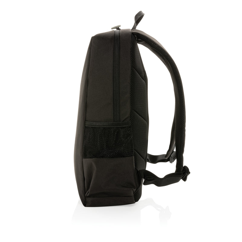 Load image into Gallery viewer, Impact AWARE™ Lima 15.6-inch RFID laptop backpack by XD Xclusive, featuring multiple compartments and padded shoulder straps.
