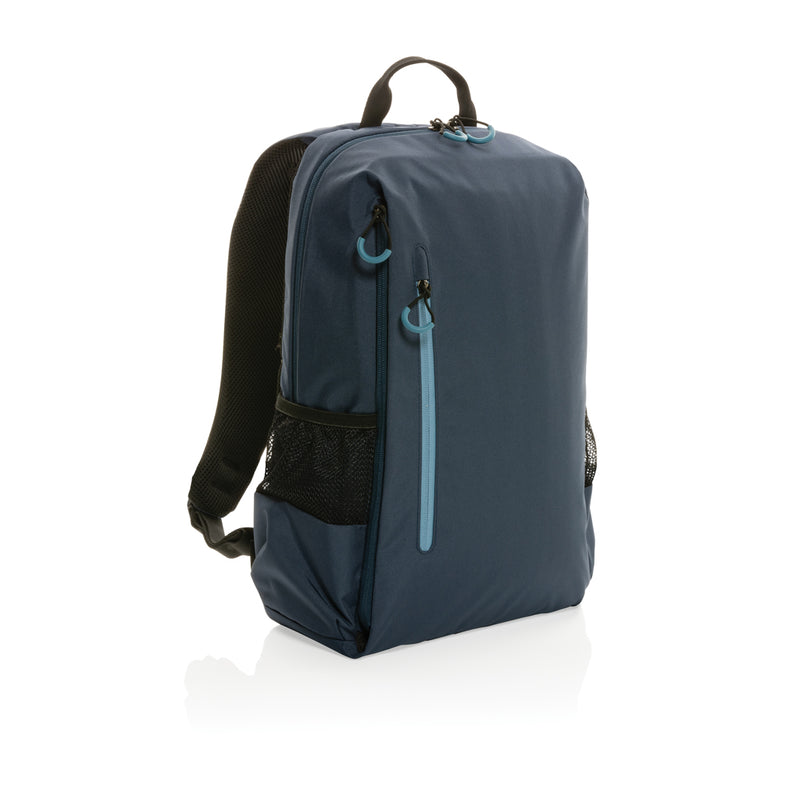 Load image into Gallery viewer, Impact AWARE™ Lima 15.6-inch RFID laptop backpack by XD Xclusive with multiple compartments and padded straps for comfortable carrying.
