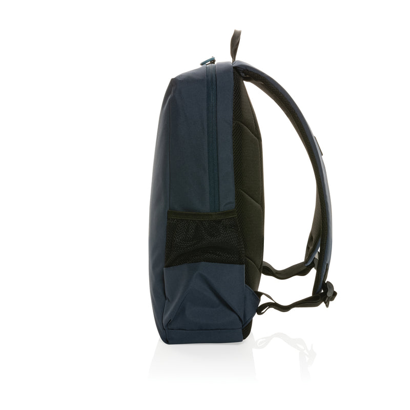 Load image into Gallery viewer, XD Xclusive Impact AWARE™ Lima 15.6-inch RFID laptop backpack with multiple compartments and padded straps for travel and daily use.
