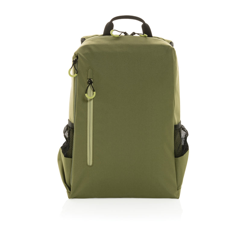 Load image into Gallery viewer, Impact AWARE™ Lima 15.6-inch RFID laptop backpack by XD Xclusive, featuring multiple compartments and padded shoulder straps.
