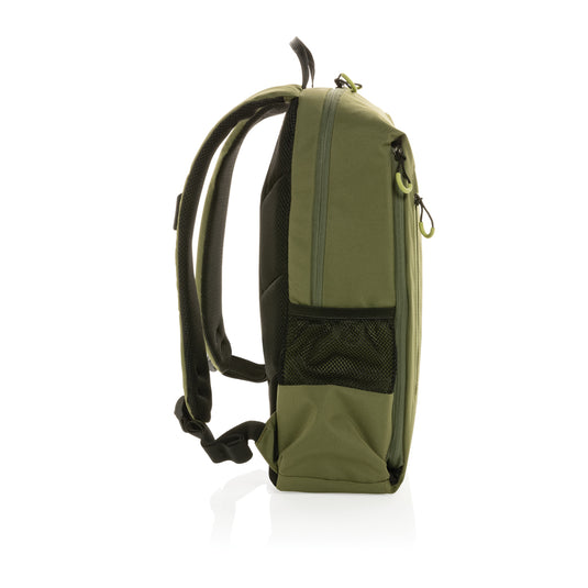 XD Xclusive Impact AWARE™ Lima 15.6-inch RFID laptop backpack with multiple compartments and padded straps for travel and daily use