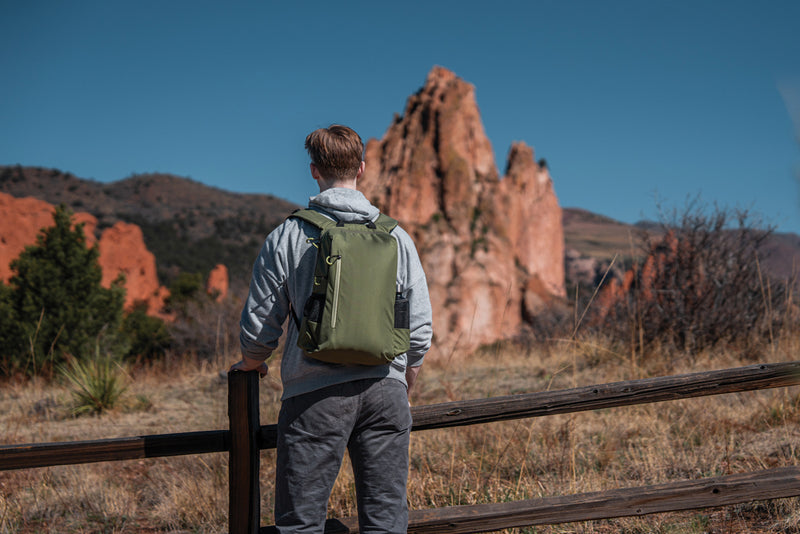 Load image into Gallery viewer, XD Xclusive Impact AWARE™ Lima 15.6-inch RFID laptop backpack with multiple compartments and padded shoulder straps.
