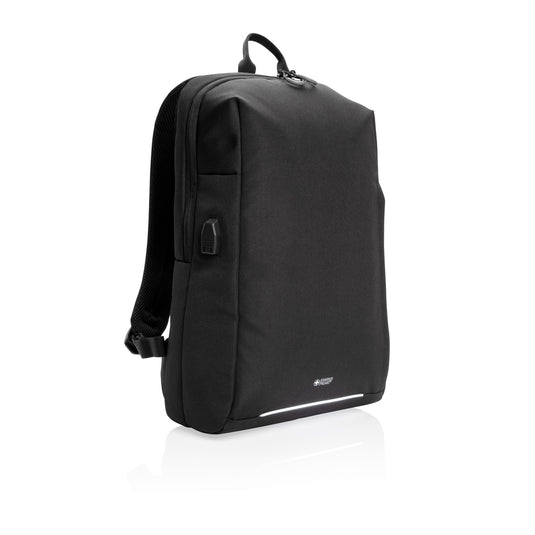 Swiss Peak AWARE™ RFID and USB A laptop backpack - Custom Wood Designs